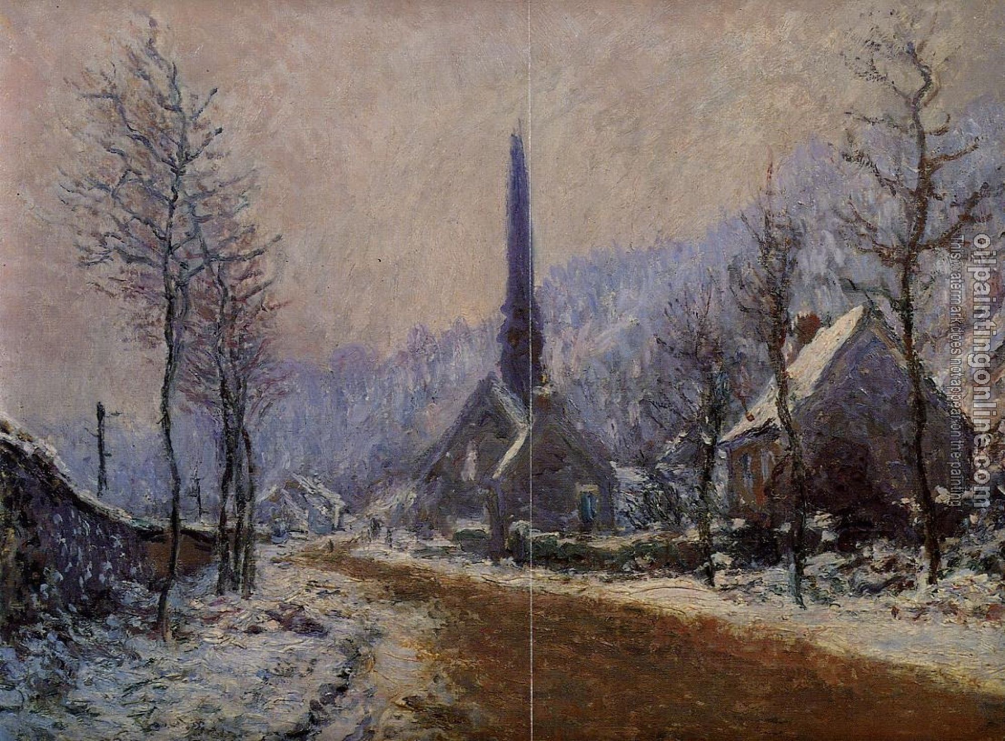 Monet, Claude Oscar - Church at Jeufosse, Snowy Weather